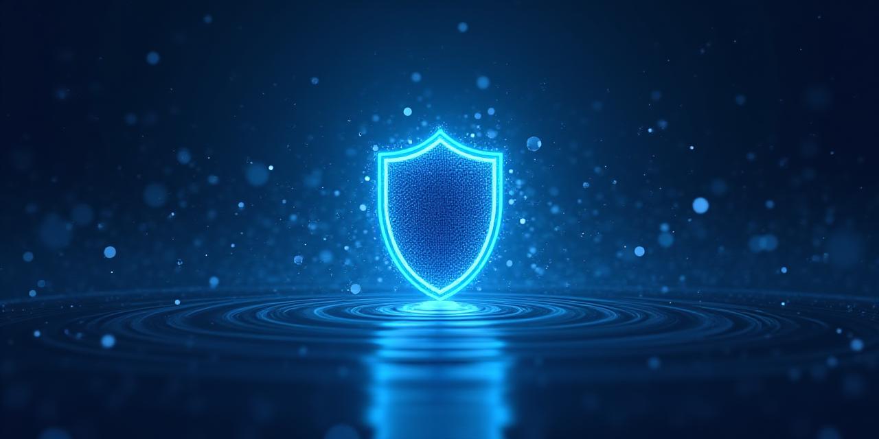 Secure digital blue background representing data protection
